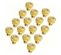 Misting Nozzles Brass Misting Nozzles Replacement Low Pressure Atomizing Misting Sprayer Outdoor Cooling Mister System for Patio Outdoor 50 Pieces aperture0.7mm