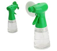 Misting Spray Bottle Fan Personal Cooling Mist Portable Handheld Humidifier Powered Fans with Mist 8.38" H 2AA batteries inserted,Mini Fan Hand Atomizer for Summer Beach, Travel, Camping (LIME GREEN)