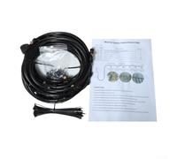Misting System for Gardens and Public Green Spaces Ultra-Fine Spray Dust Suppression 360° Adjustable Nozzles Easy Tap Installation Brass Stainless Steel Black or White 6m or 9m Opt(9-meter Set White)