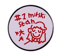 MISTKI STAN Brooch Cute Little Girl Badge Cartoon Girl Head Hard Enamel Pin Women's Beautiful Jewelry Gifts for Hats Jackets Shirts Skirts Canvas Bags