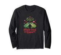 Mistle-Toad Kisses - Cute Christmas Frogs Under Mistletoe Long Sleeve T-Shirt