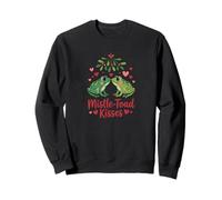 Mistle-Toad Kisses - Cute Christmas Frogs Under Mistletoe Sweatshirt