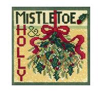 Mistletoe Beaded Cross Stitch Christmas Kit Mill Hill MH14-9304 Buttons & Beads 2009 Winter