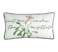 Mistletoe Cushion 48 x 48cm - Slogan and a Soft, Comfy Texture, Transform Your Christmas Into a Wonderful Time You Will Cherish Forever - Bring Some Christmas Charm to Your Sofa