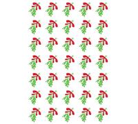 Mistletoe - Edible Cupcake Toppers - Wafer or Icing - Christmas Xmas Festive Party Themed Celebration Cake Decorations for Cupcakes, Cookies, Brownies, Muffins & More!