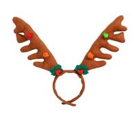 Mistletoe Fabric Deer Horn Headpiece Adjustable Holiday Accessory For Parties Family Activities Christmas Headbands For Event