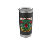 Mistletoe Hung High Funny Retro Christmas Stainless Steel Insulated Tumbler