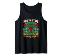 Mistletoe Hung High Funny Retro Christmas Tank Top