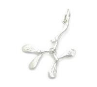 Mistletoe sterling silver charm .925 x 1 Christmas Kiss Love charms