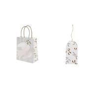 Mistletoe White Gift Bags & Mistletoe Gift Tags Bundle