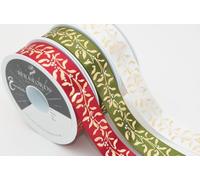 Mistletoe Wishes Red Gold 25mm x 20M