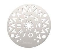 MisTNOisE CODE DISC Grill Plate 6.3" 0.08" Thick 4.2oz Ultra-Lightweight | [5-in-1 Multi-Use] This ultra-lightweight titanium plate acts as a grill net, peg table, stove adapter, and steaming rack.