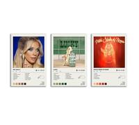 MISTRARA Megan Poster Moroney Album Cover Limited Edition Posters (Set of 3) Unframed 8inch X 12inch(20 X 30cm) Room Aesthetic Scannable Song Code Music Posters