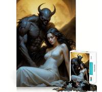 Mistress of Nightmares, Angel And Demon Jigsaw Puzzle for Adults 1000 Pieces Think Smart Tight Cut Home Activity Xmas Gift (38x26cm)