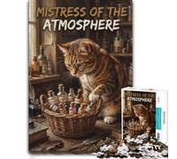 Mistress of the Atmosphere Cat Apothecary Jigsaw Puzzle, 300 Pieces | Section-by-section building - less screen time at home at your own pace.