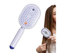 MistVibe Smoothing Brush - Hydrating Glow Comb, Ultrasonic Droplet Output with Pulsing Cushion, Salon-Care Device, Electric Groomer with Radiant Beam Tech, Mist Motion for Shine-Boost Styling Sessions