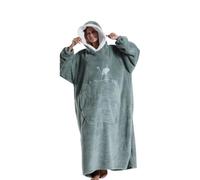 (Misty Blue) Comfortable Weighted Blanket Bathrobe With Long Sleeves And Large