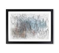 Misty Forest in Banff Canada in Abstract Framed Print | A2 Black Framed Wall Art | Ready to Hang | Abstract Landscape Picture | Living Room Bedroom Lounge Office