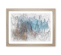 Misty Forest In Banff Canada In Abstract Modern Art Framed Print | A2 Oak Framed Wall Art | Ready to Hang | Abstract Landscape Picture | Living Room Bedroom Lounge Office