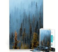 Misty Forest Landscape Adult Jigsaw Puzzles1000 Pieces DIY Play Perfect Connection Pattern Assemble Art Display (50x75cm)