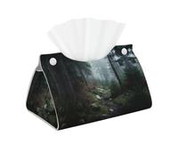 Misty Forest Printed Square Decorative Tissue Storage Rack, Household And Office Car Tissue Box