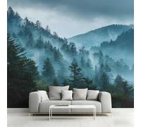 Misty Forest Wallpaper, Nature Landscape Tree Wallpaper, Wall Mural for Living Room Bedroom, Home Decor, Photo Wall Paper, 315 x 215 cm L&-T