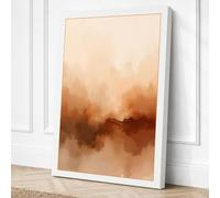 Misty Landscape Minimalist Canvas Wall Art Print 24x16 Inch (61 x 41 cm)