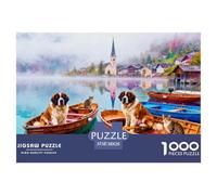 Misty Morning at Hallstatt Austria Wooden Jigsaw Puzzle Waterproof 1000 Piece Puzzles for Adults Gifts Impossible Home Decoration