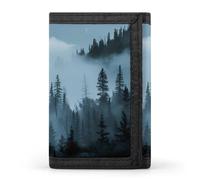 Misty Mountain Forests Animal Bear Trifold Wallet Cute Card Slots Holder Clutch Purse Wallets for Men Women
