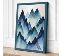 Misty Mountain Ranges Canvas Wall Art Print 24x16 Inch (61 x 41 cm)