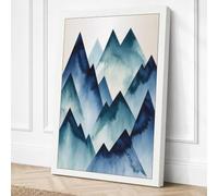 Misty Mountain Ranges Canvas Wall Art Print 30x20 Inch (76 x 51 cm)