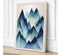 Misty Mountain Ranges Canvas Wall Art Print 36x24 Inch (91 x 61 cm)