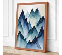 Misty Mountain Ranges Canvas Wall Art Print 36x24 Inch (91 x 61 cm)