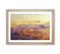 Misty Mountains in Pisa Italy Painting Framed Print | A2 Oak Framed Wall Art | Ready to Hang | Modern Landscape Picture | Living Room Bedroom Lounge Office