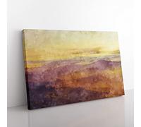 Misty Mountains In Pisa Italy Painting Modern Art Canvas Wall Art Print Ready to Hang, Framed Picture for Living Room Bedroom Home Office Décor, 60x40 cm (24x16 Inch)