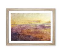 Misty Mountains In Pisa Italy Painting Modern Art Framed Print | A3 Oak Framed Wall Art | Ready to Hang | Modern Landscape Picture | Living Room Bedroom Lounge Office