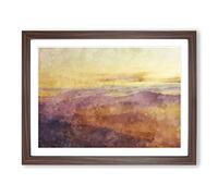 Misty Mountains In Pisa Italy Painting Modern Art Framed Print | A4 Walnut Framed Wall Art | Ready to Hang | Modern Landscape Picture | Living Room Bedroom Lounge Office