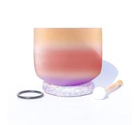 Misty Orange, Red And Purple Mosaic, Crystal Yoga Singing Bowl, 7-12 Inches, Handmade, Meditation Props To Relieve Fatigue And Anxiety, Suitable For Beginners And Profess,7 Inches