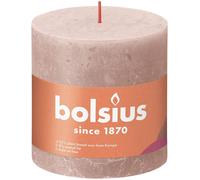 Misty Pink Bolsius Rustic Shine Pillar Candle (100 x 100mm)