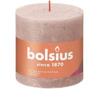 Misty Pink Bolsius Rustic Shine Pillar Candle 100 X 100mm - Pale