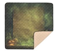 Misty Pumpkin & Scroll Setup Soft Padded Baby Play Mat for Floor Water Resistant Padded Baby Mat for Newborns Babies Infants Toddlers, 50'' x 50''
