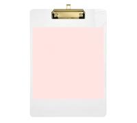 Misty Rose Acrylic Clipboard Writing Clipboard Standard A4 Letter Size Clipboard with Low Profile Metal Clip for Nurses, Lawyers, Doctor Offices, Gold Clip 12.5 x 9 Inches