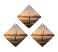 Misty Sunrise Car Air Freshener, 3 Pcs Rhombus Hanging Air Freshener Cards, Long Lasting Fragrance Scented Cards for Car, Home, Office White-style