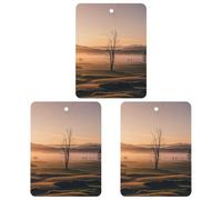 Misty Sunrise Car Air Freshener, 3 Pcs Square Hanging Air Freshener Cards, Long Lasting Fragrance Scented Cards for Car, Home, Office Gray-style