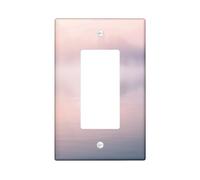 Misty Swan Lake Light Switch Cover Plates/Outlet Covers, Blush Pastel Colors for Tranquil Decor, Thermoplastic Wall Plates, Standard Size Single Rocker