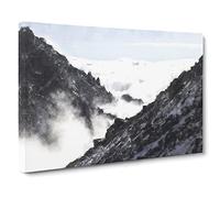 Misty Tatra Mountains In Slovakia Canvas Print | Gallery Wrapped 30mm Frame Wall Art | 24x16 inches | Ready to Hang | Modern Landscape Picture | Living Room Bedroom Lounge Office