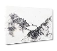 Misty Tatra Mountains In Slovakia Watercolour Canvas Print | Gallery Wrapped 30mm Frame Wall Art | 24x16 inches | Ready to Hang | Modern Landscape Picture | Living Room Bedroom Lounge Office