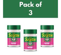 Mistycdep Wang Prom Pink Cooling Thai Massage Balm (Pack of 3 ) 50g