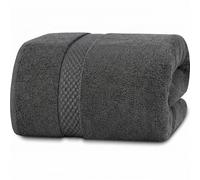 MistyMorning Extra Large Bath Sheets Jumbo Size (90x180cm),100% Cotton 500GSM Super Soft & Highly Absorbent Quick Dry Luxury Bathroom Towels (1, Charcoal)
