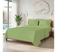 MistyMorning Flat Sheet Double, Soft & Premium Brushed Microfibre Bed Sheet OEKO-TEX Certified, Easy-Care Breathable, Hypoallergenic, Wrinkle and Fade Resistant, Bedding (Sage, Double)